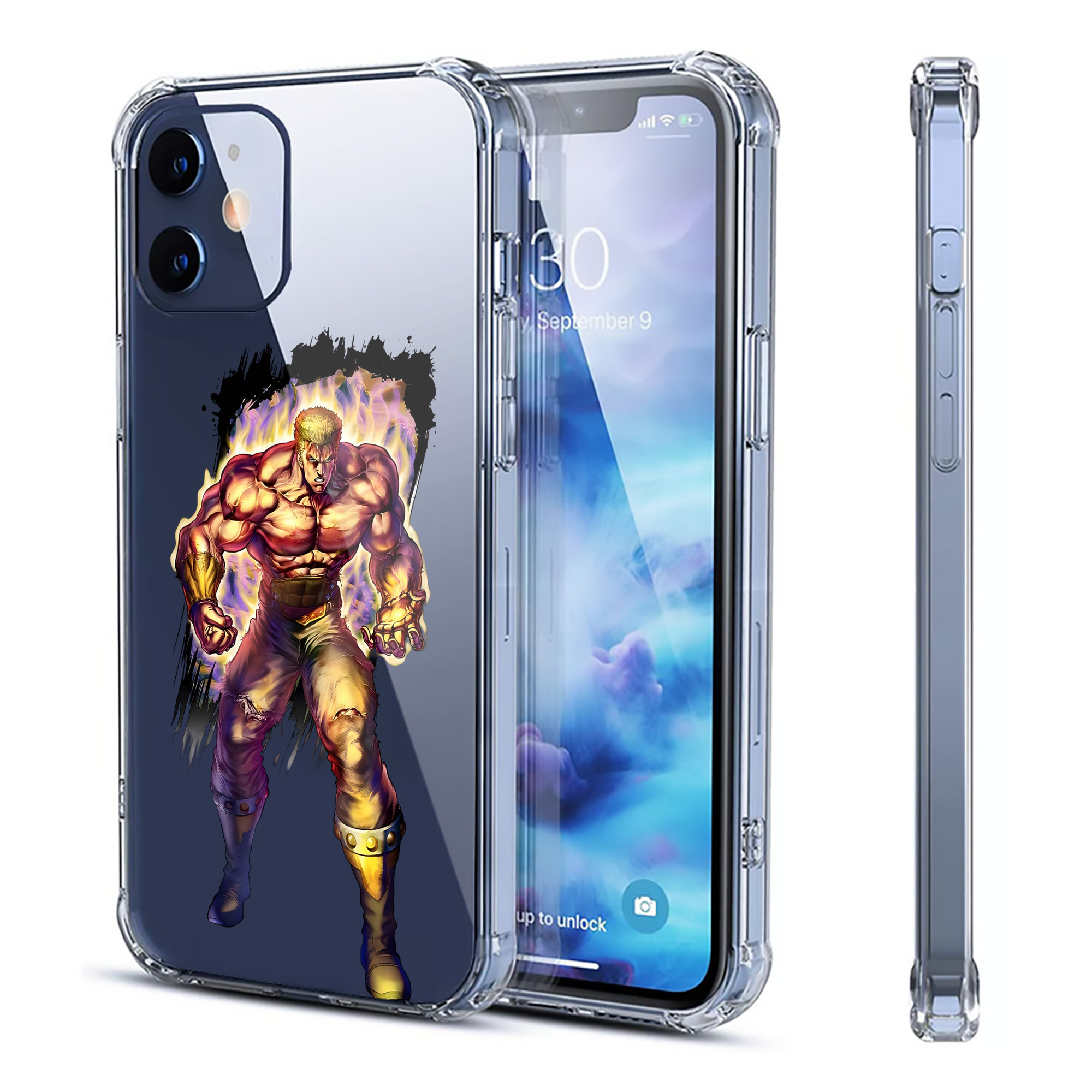 （画像用） 北斗の拳 Fist of the North Star 【iPhone 12シリーズ対応】透明スマホケース（クリアソフトケース）